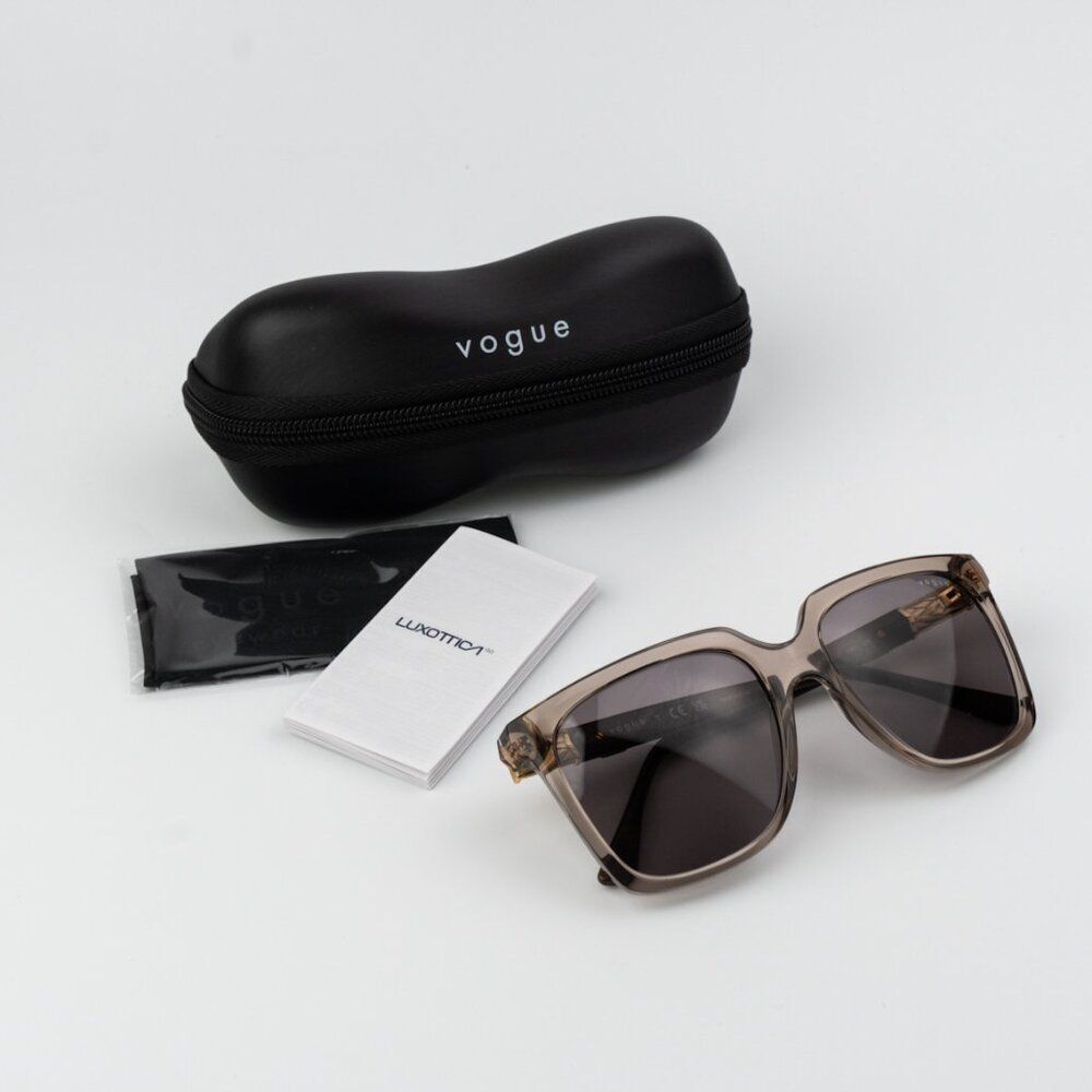 Vogue Women Sunglasses Transparent Brown Violet Square VO5476SB 29407N54 NEW